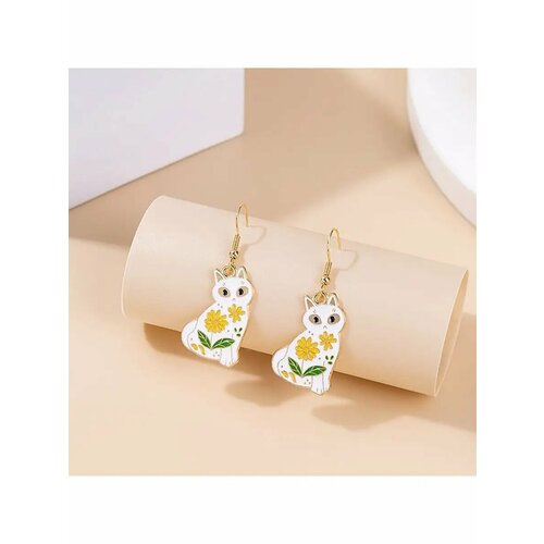 фото Серьги, белый, золотой, желтый be self true jewel