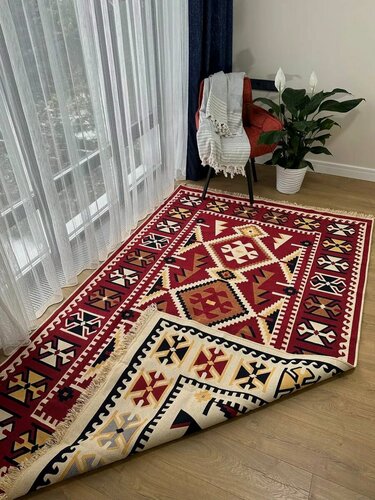 Изображение товара Двусторонний хлопковый ковер 200х300 см Green Carpet, турецкий килим