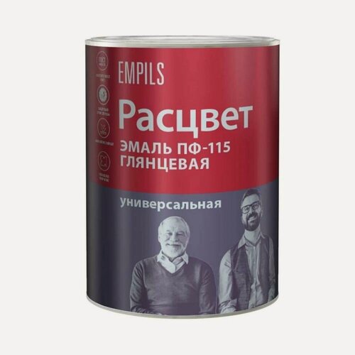 Изображение товара Эмаль универсальная ПФ-115 ГОСТ 6465-76 Расцвет глянцевая (2,7кг) вишневый