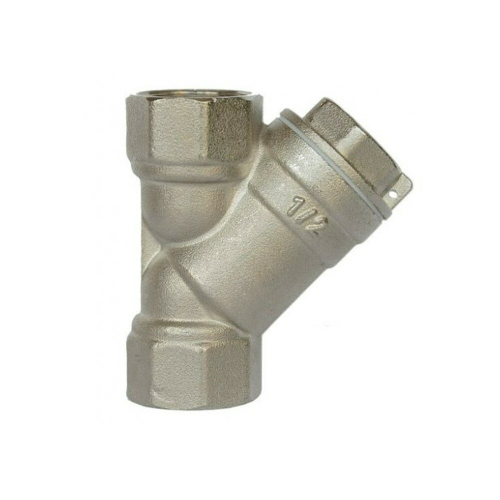 Фильтр грубой очистки, косой 1/2" DN 15. /500 мкм, никелированный ViEiR