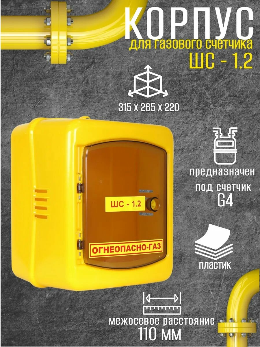 Шкаф для газ счетчика 1.2 пластик дверь