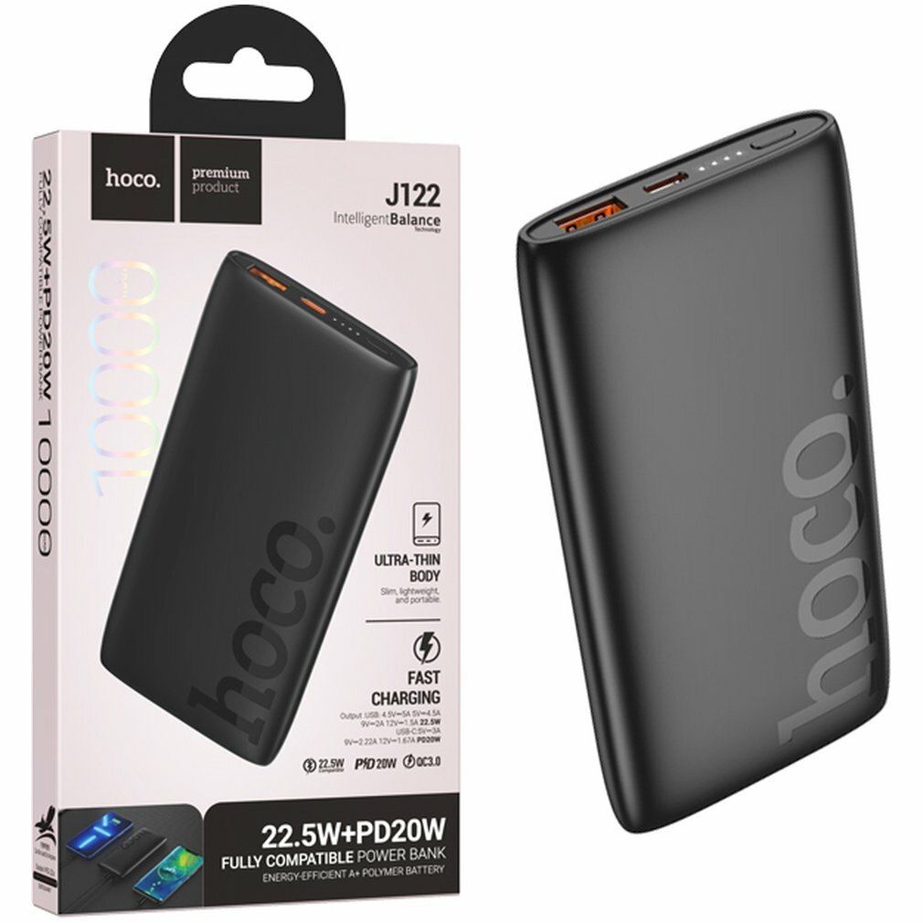 Внешний аккумулятор Hoco J122 10000mah - черный
