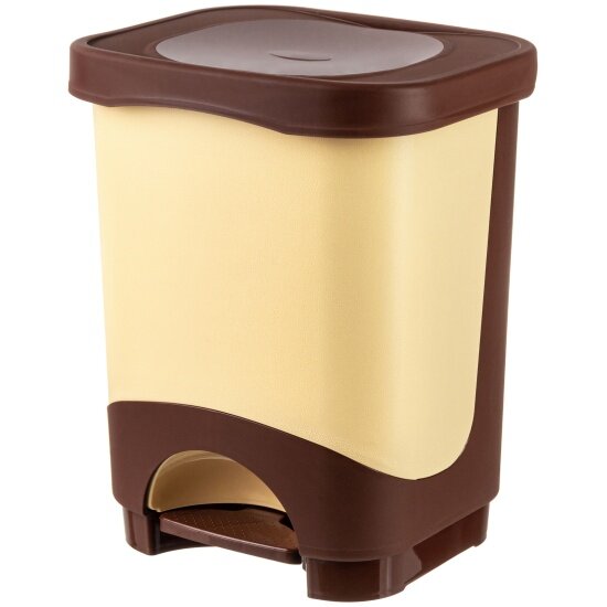 Контейнер для мусора EL Casa Бинго бежево-коричневый 18 л 640326