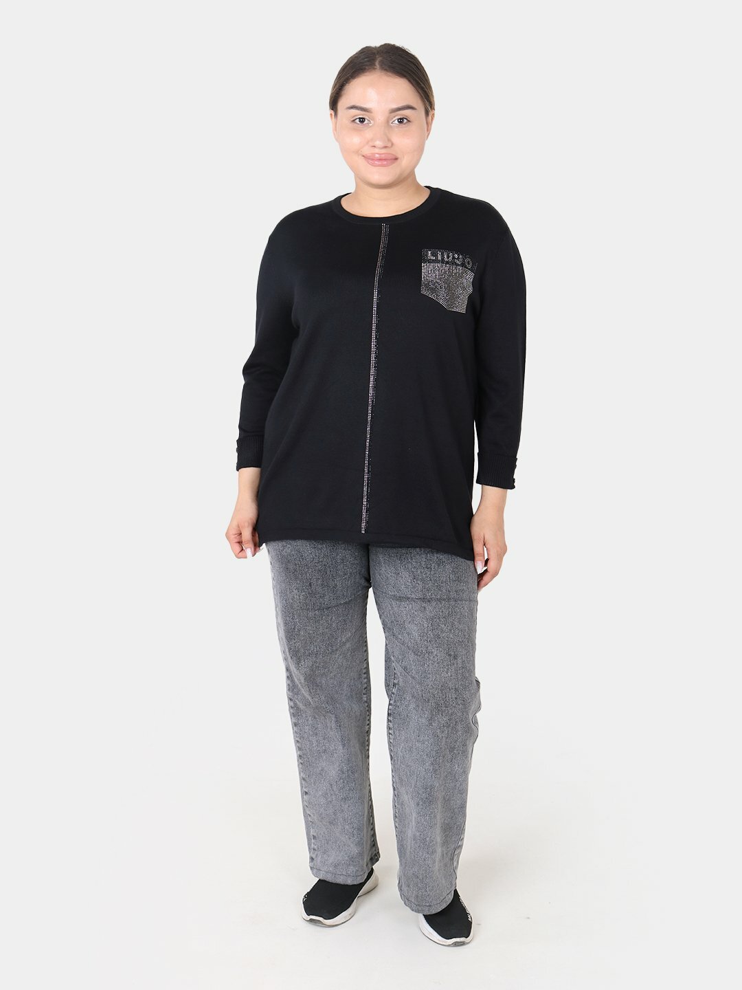 Свитер размер 54, , черный — фото 1