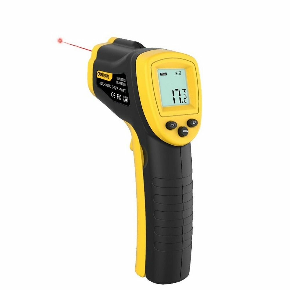 Термометр Deli Инфракрасный пирометр DL333380 -30…380°C