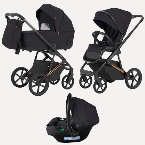 Изображение товара Коляска CARRELLO Sigma, 3 в 1, черная, Iridium Black, всесезонная