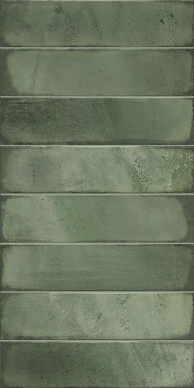 Керамическая плитка Azori Bricks Green 00-00003244 настенная 315х63 см