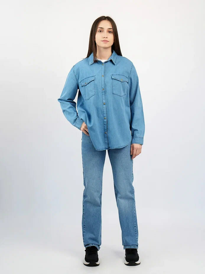 Рубашка , размер XXL, голубой — фото 1