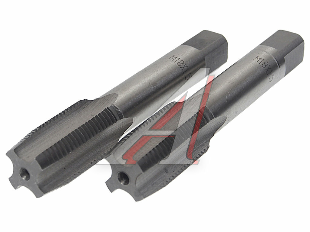 Метчик М18x1.5мм комплект 2шт. в пластиковом футляре эврика