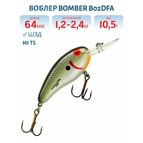 Воблер BOMBER B02DFA, цвет TS