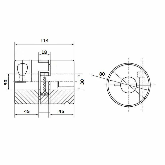 Муфта соединительная LK8-C80-30-30 (JC80-C) ZHLRU — фото 1