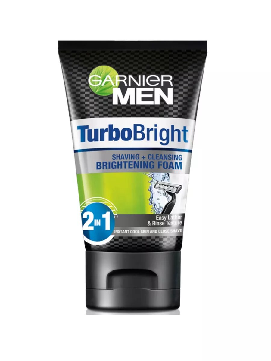 Крем для бритья Garnier Men Turbo Bright 2in1 для чувствительной кожи 200 мл