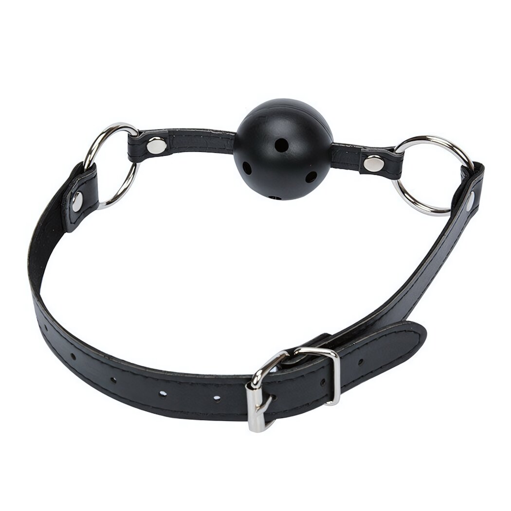 Кляп дышащий 'Breathable Ball Gag', черный, диаметр 4см, длина 65см