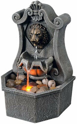 Фонтан настольный ЛЕВ, высота 27 см, подсветка