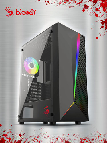 Изображение товара Корпус ATX BLOODY BD-CC106F, Midi-Tower, без БП, черный [bd-cc106f-bk]