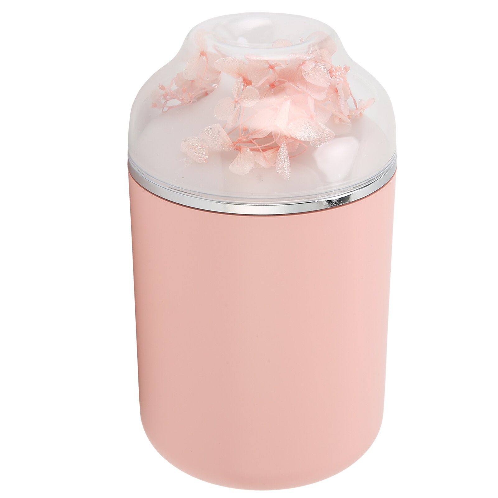 Увлажнитель Immortal Flower Shape для дома с большим объемом тумана Silent Essential Oil Diffuser Розовый сакура, 280 мл, пластик, непрерывный режим опрыскивания 4 часа, прерывистый режим опрыскивания 8 часов, желтый теплый свет, цветной