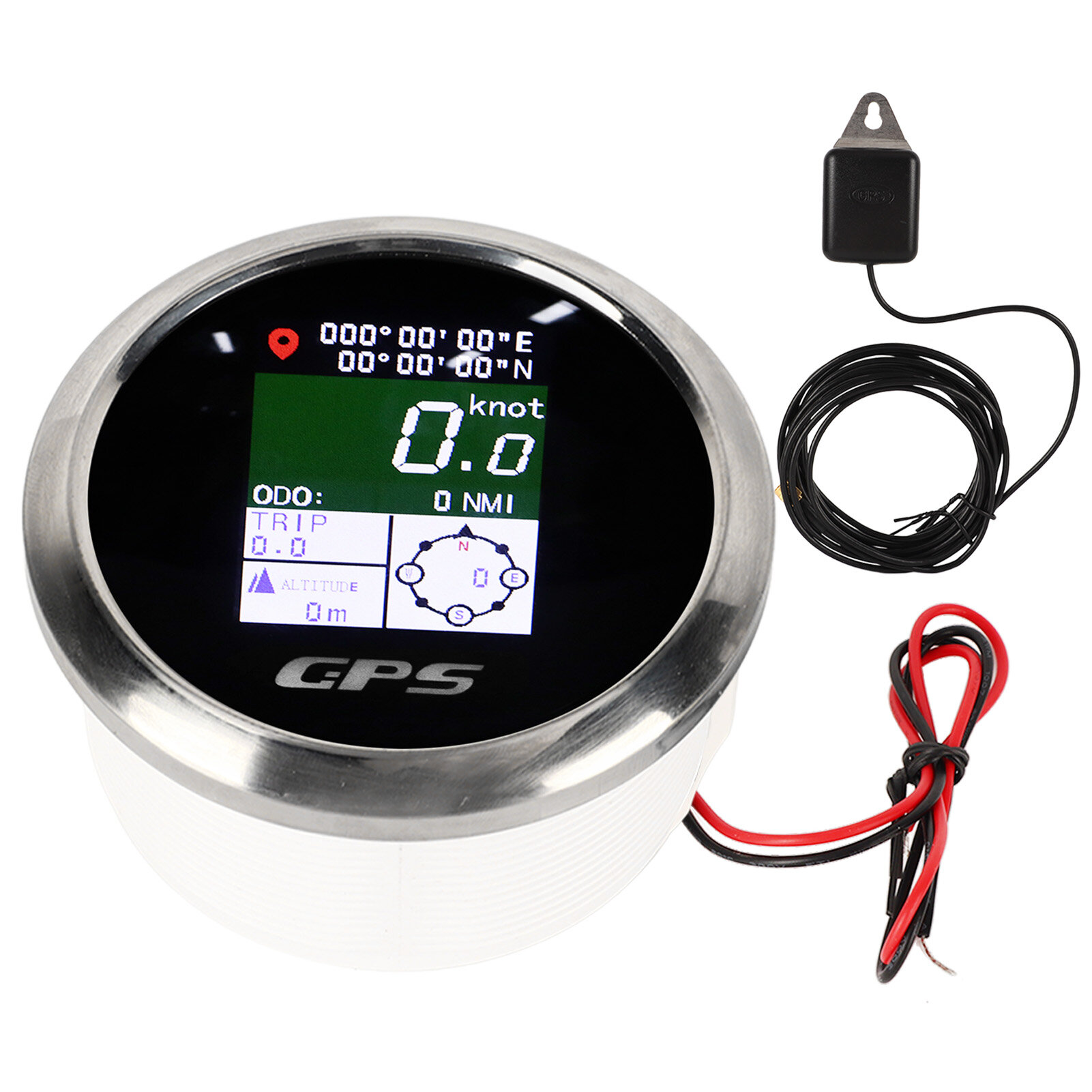 85 -миллиметровый GPS -спидометр 9–32V Экран TFT Цифровой показатель скоростного отображения Universal для черного циферблата Yacht RV