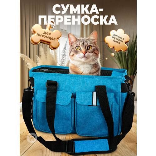 Сумка-переноска для животных, "Не Один Дома" Sky, голубой