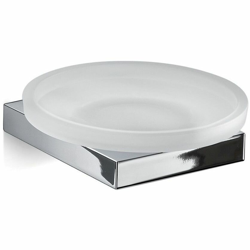 Настенная стеклянная мыльница Gedy Lanzarote, цвет хром A311(13)