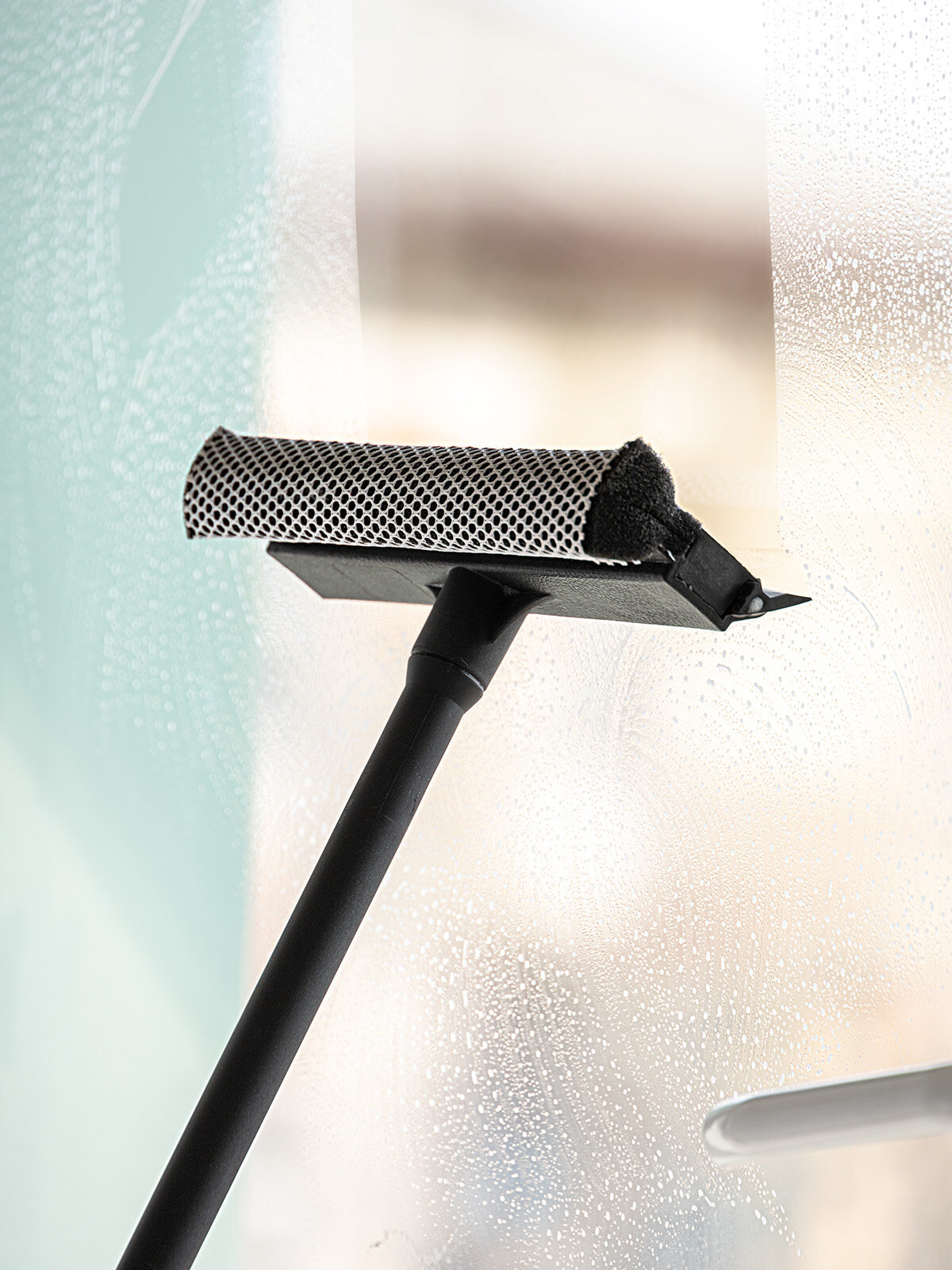 Стекломой LUCKY 51см, с фиксированной ручкой, пластик, черный — фото 1