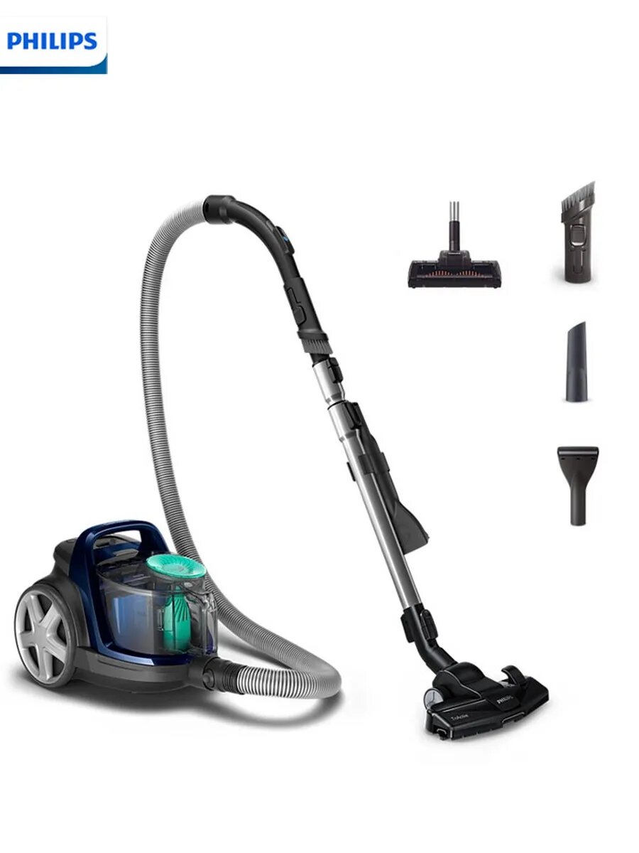 Пылесос Philips PowerPro Active FC9573, супер мощная циклонная технология 3 ступени фильтрации