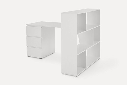 Изображение товара Письменный стол Orion, 149,4х112,2х120 см, 3 ящика, цвет белый