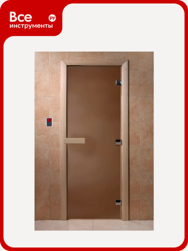 Изображение товара Дверь для бани DoorWood теплая ночь, 1900x700 мм по коробке, правая, петли справа УТ-00011881