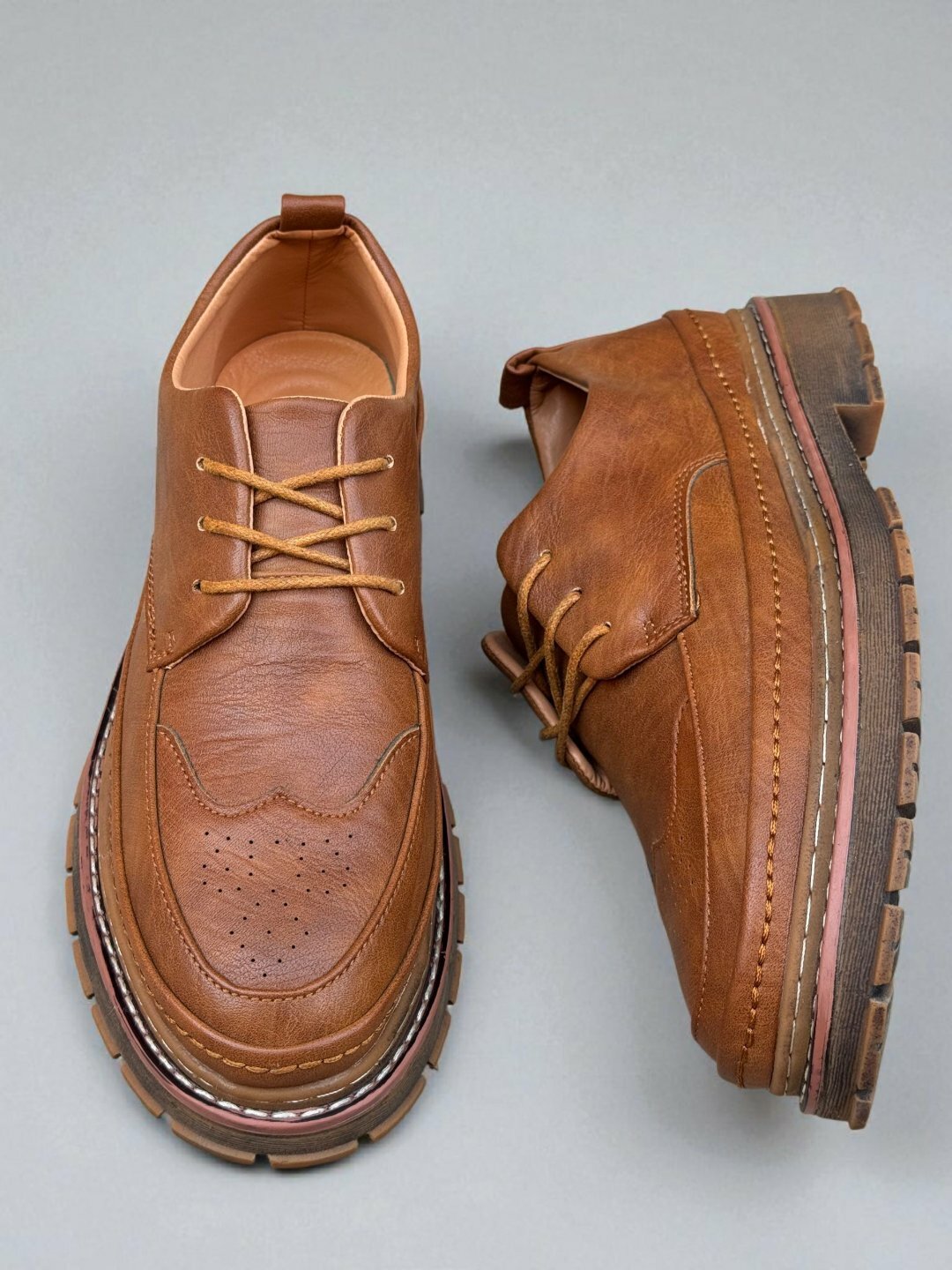 Лоферы  Туфли мужские Solid Step, из экокожи, водонепроницаемые, размер 38 39 40 41 42 43, золотой — фото 1