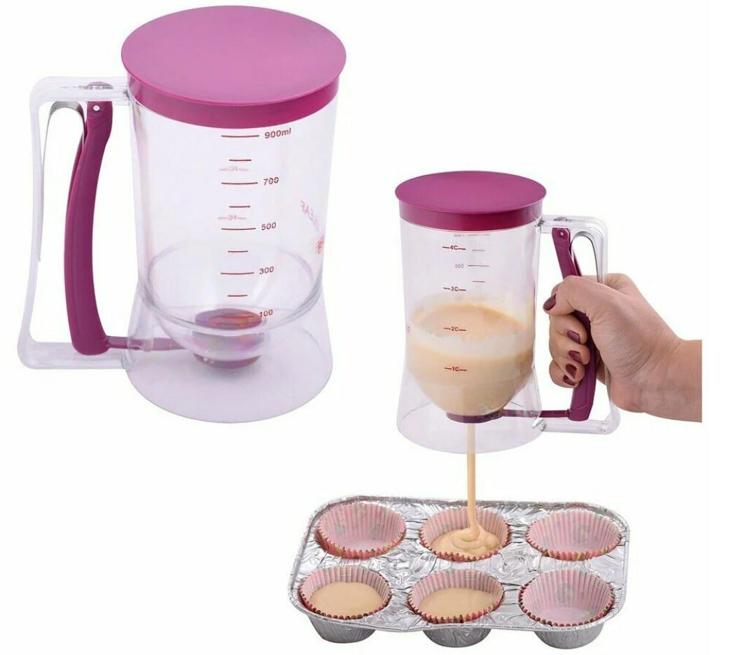 Диспенсер для жидкого теста, универсальный, с мерным стаканом, антиналипающий, пластик — фото 1