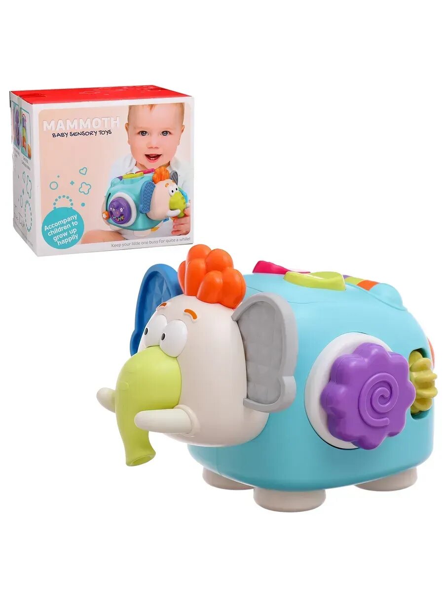 Развивающие игрушки Слоник погремушка бизиборд спиннер