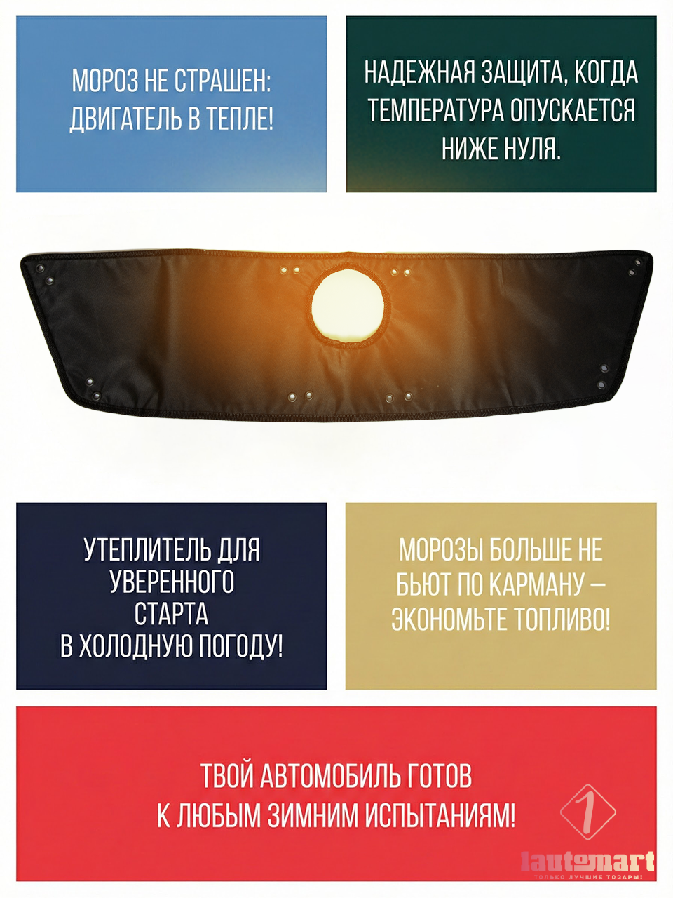 Зимняя защита двигателя на радиаторную решетку Фиат Дукато III (290) 2014-2025