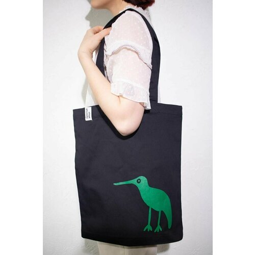 Сумка шоппер простые вещи, фактура гладкая, черный, мультиколор