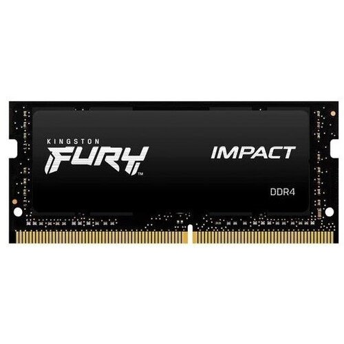 Оперативная память SO-DIMM KINGSTON FURY Impact DDR4 8Gb 3200MHz (KF432S20IB/8) оперативная память для ноутбука kingston fury impact so dimm 16gb ddr4 3200mhz kf432s20ibk2 16