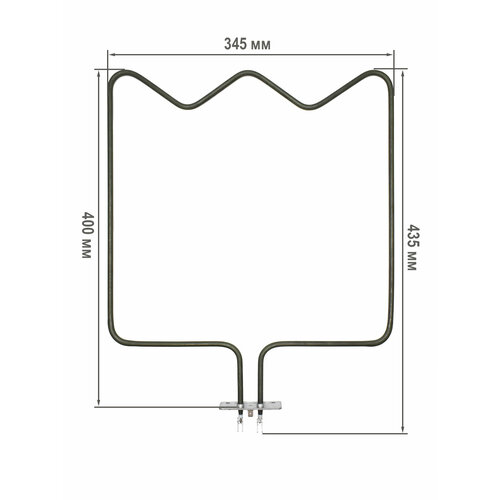 Тэн (нагревательный элемент) для духового шкафа Beko , нижний широкий