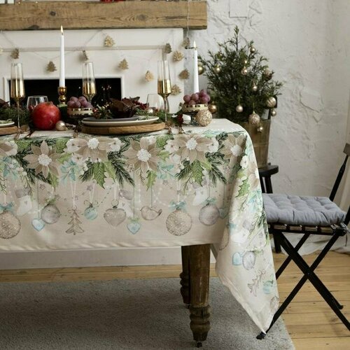 Скатерть 149x110 см Прямоугольная Новогодняя Саржа 4034₽