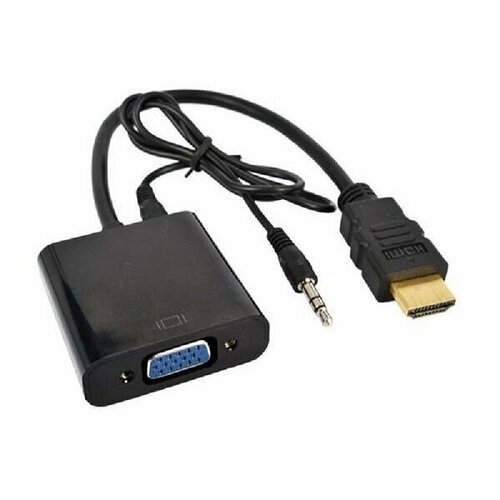 Переходник HDMI в VGA Audio (кабель папа HDMI -мама VGA) HD1160 /VСonn/ переходник hdmi vga audio powerplant
