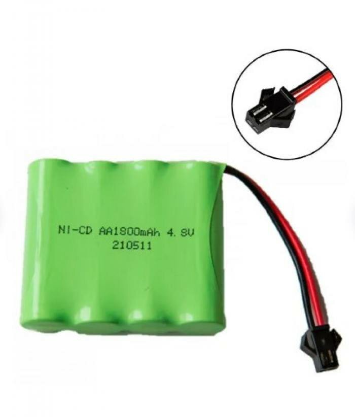 Аккумулятор Ni-Cd 4.8V 1800 mAh AA Flatpack разъем SM