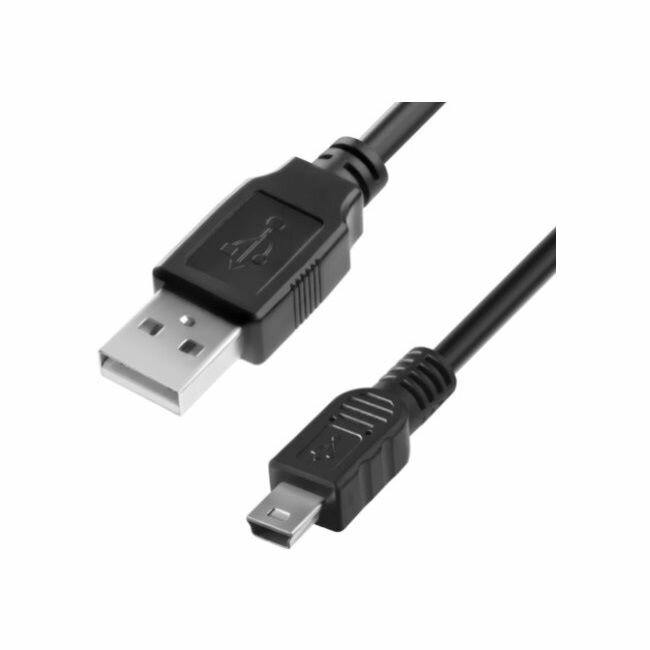 Патч-корд Greenconnect GCR Кабель 1.5m USB 2.0, AM/mini 5P, черный, ферритовые кольца, 28/28 AWG, экран, армированный, морозостойкий,