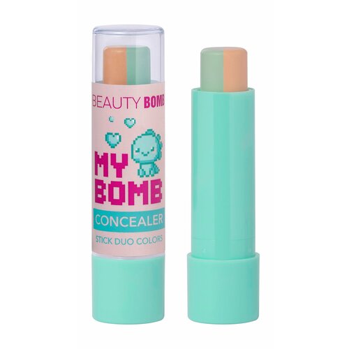 BEAUTY BOMB Консилер-стик двухцветный Bomb concealer, 3,8 г, 01 Бежевый, зеленый консилер стик двухцветный beauty bomb concealer stick duo colors bomb concealer 3 8 гр