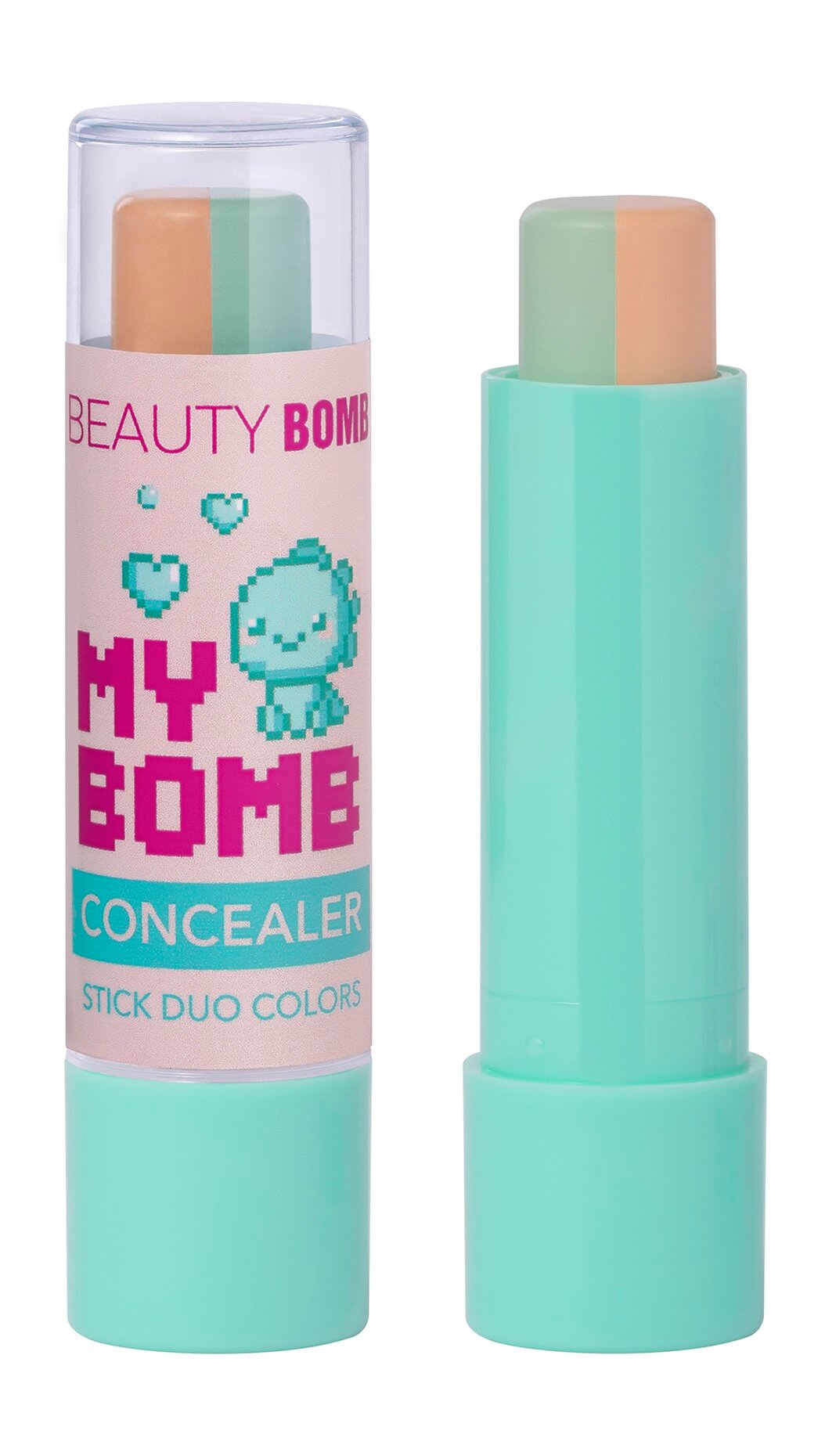 BEAUTY BOMB Консилер-стик двухцветный Bomb concealer, 3,8 г, 01 Бежевый, зеленый