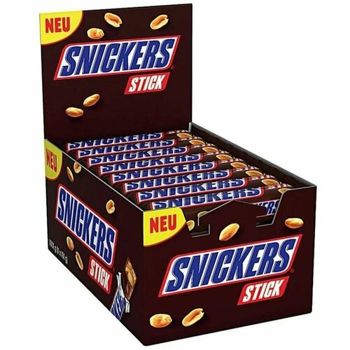 Шоколадный батончик 32 шт по 20 г в стиках Snickers Stick