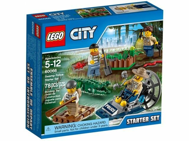 Конструктор LEGO City 60066 Swamp Police Starter Set (Набор для начинающих "Лесная полиция")
