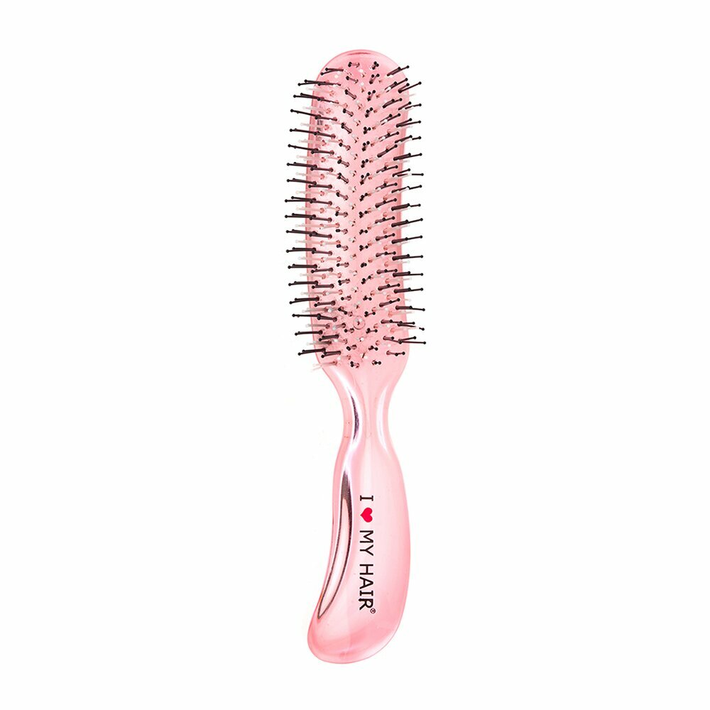 Щетка парикмахерская для волос Aqua Brush, розовая прозрачная М