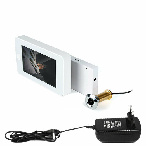 Видеоглазок для двери в виде обычного АйХоум М-Lite W WiFi E2088EU с углом обзора 160 град с цветным монитором и записью по датчику движения 14475₽