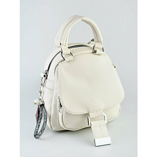 Рюкзак женский, повседневный на молнии, мини рюкзак, экокожа morios молочный