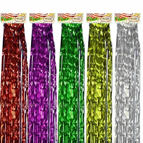 Дождик 2м «Классика» цветной блестящий для новогоднего декора