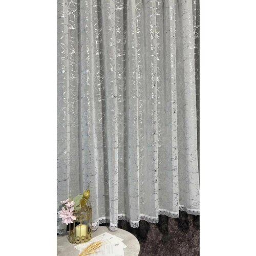 Тюль под лен батист короткий