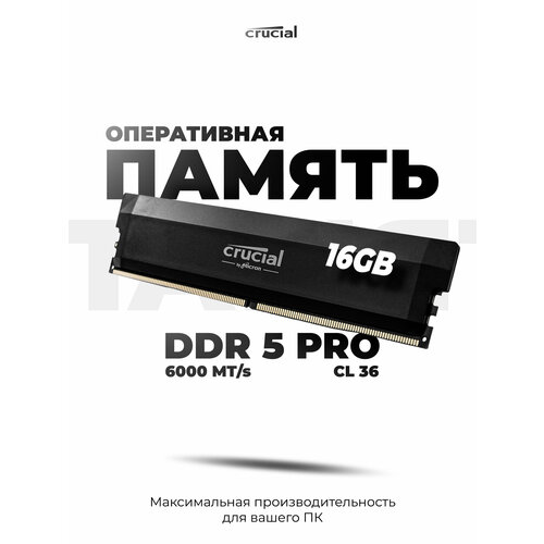 Оперативная память DDR5 PRO 6000 mhz, 16GB, для ПК, 1.35В