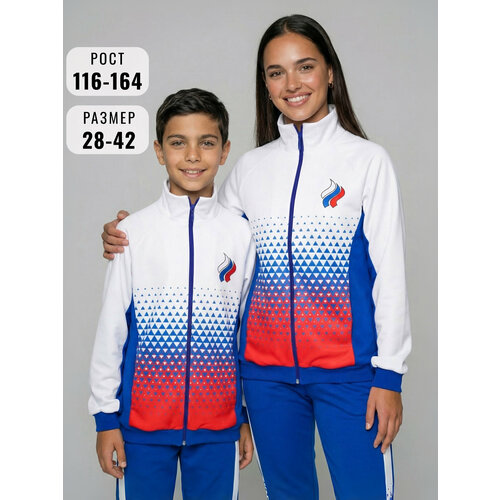 фото Костюм спортивный sport&k, размер 34, синий/белый/красный