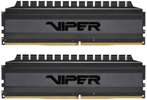 Оперативная память для компьютера 32Gb (2x16Gb) PC4-28800 3600MHz DDR4 DIMM Unbuffered CL18 Patriot Viper 4 Blackout PVB432G360C8K